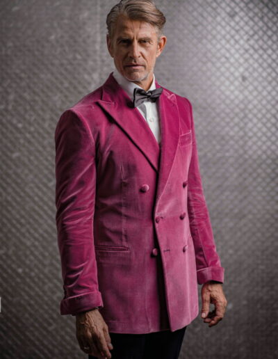 giacca velluto rosa peonia
